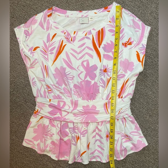 Anthropologie Postmark Floral Peplum Top- Medium - Picture 4 of 6